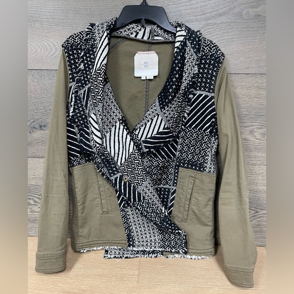 Hei Hei by Anthropologie  Fieldwork Anorak Military Jacket size Small - Picture 3 of 16